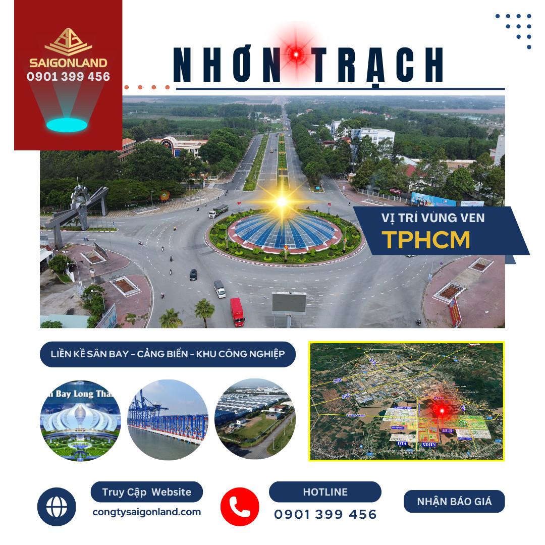 Đất nền Nhơn Trạch sổ sẵn - giá bán mới nhất 20 nền - Saigonland Cập nhật sản phẩm đất nền dự án - Ảnh 1